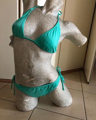 Costume bikini triangolo verde acqua nuovo