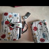 Parfois portafoglio portacarte bianco fiori