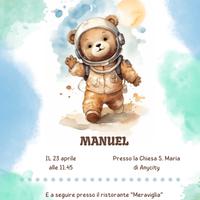 Inviti battesimo personalizzabili, bimbo o bimba