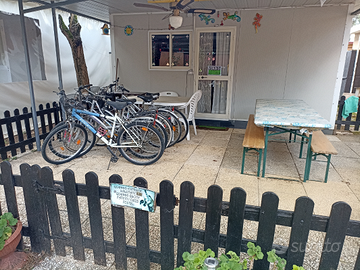 Roulotte stanziale con casetta e veranda