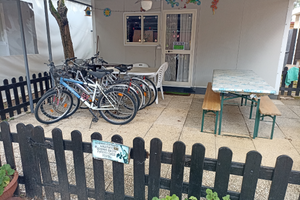 Roulotte stanziale con casetta e veranda