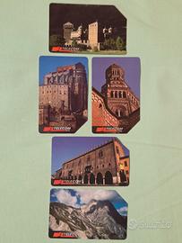 5 Schede Telefoniche Serie Linee d’Italia, Anni 90