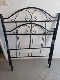 letto singolo in ferro battuto( solo spalliere)