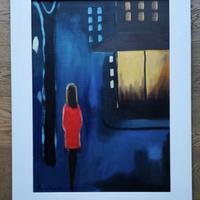 Dipinto Quadro Donna e palazzo. Eliano Fantuzzi