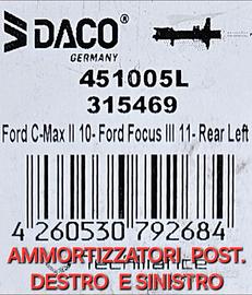 ammortizzatori posteriori ford c max 2 e focus 3