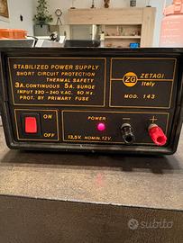 Alimentatore Stabilizzatore Zetagi Mod. 143 12V