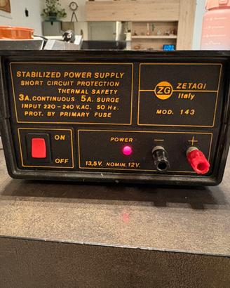 Alimentatore Stabilizzatore Zetagi Mod. 143 12V
