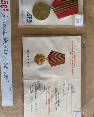 URSS medaglia con Attestato