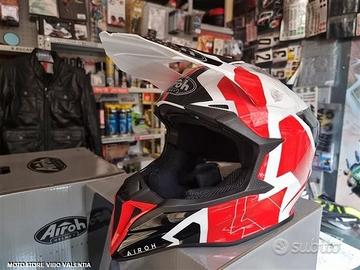 Casco da Cross Airoh Wraap Raze WRRA55 Nero Opaco