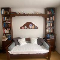 Libreria a ponte in noce