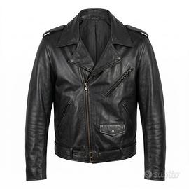 Giacca vintage in pelle chiodo