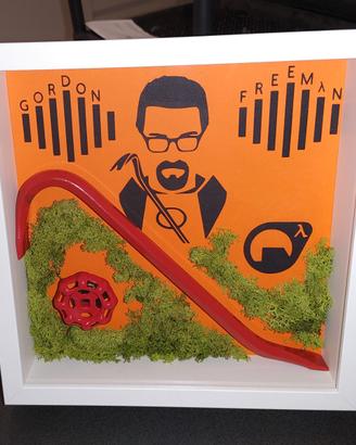 Half-Life 3D shadowbox with white frame (27x27cm)