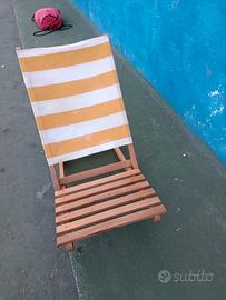sedia spiaggia in legno 