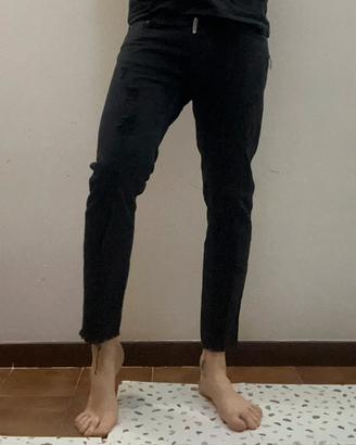Pantaloni denim nero skinny