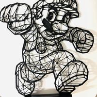 Super Mario Line Art – stampa 3D con basetta