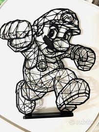 Super Mario Line Art – stampa 3D con basetta