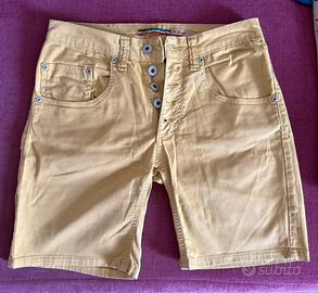 Pantaloncino in cotone color senape