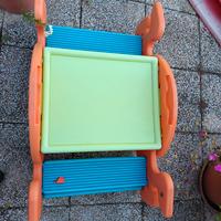 scivolo più dondolo trasformabile in tavolo da scc