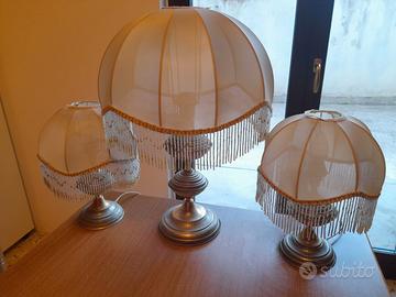 Trio Lampade Paralumi anni 70