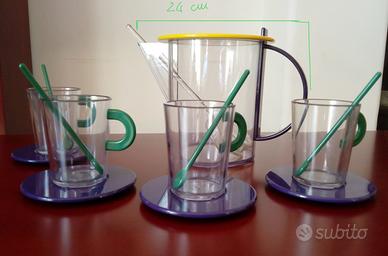 Set da tè caraffa +4 tazzine. Vintage.