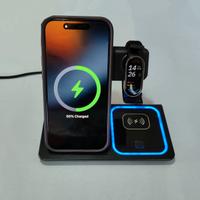 Base di ricarica Wireless 3 in 1per iPhone Android