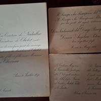 partecipazione nozze del 1890