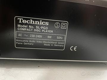 Technics SL-PG3 COMPACT DISC PLAYER