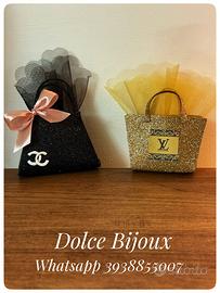 Borse Porta confetti compleanno laurea LV.Chanel