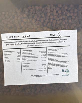 Pellet Aller Aqua Fishing - 5 kg top 6 mm sfuso