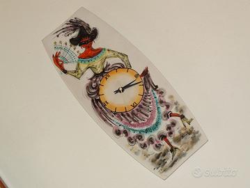 Piatto-Orologio in ceramica della Nove P.T. Italy
