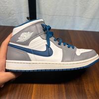 Air Jordan 1 Mid True Blue 42
