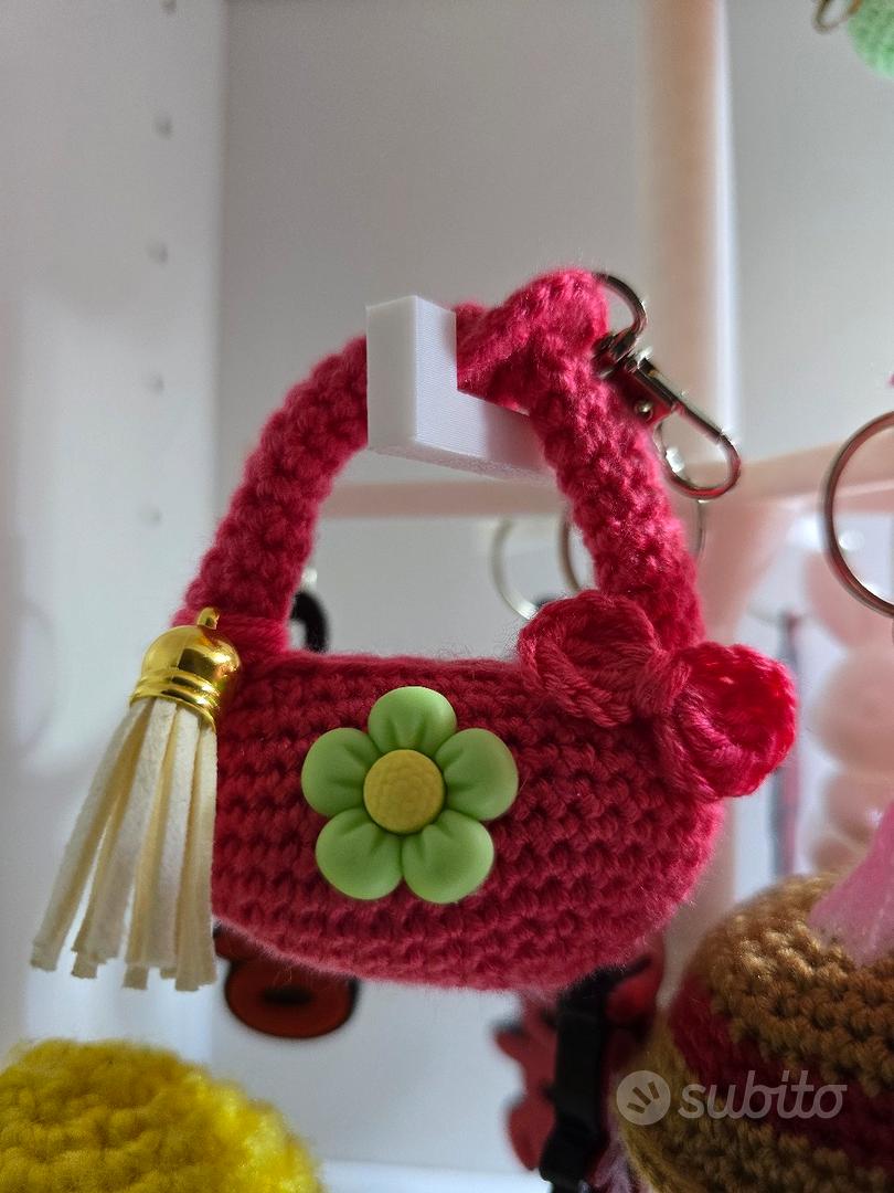 Crochet Mini Mini Bag Uncinetto Mini Bag Borsetta Portachiavi