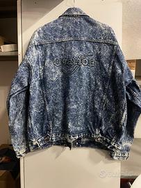Giubbotto in jeans con scritta Ovation