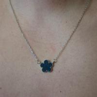 Collana Quadrifoglio Portafortuna Nera – Nuova con