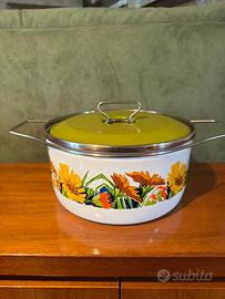 Pentola smaltata Siltal vintage anni 70