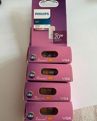 4 lampadine led Philips  G4 1.8W 215 lumen12V