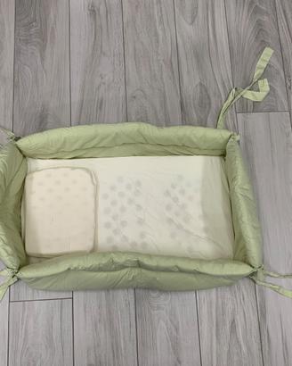 Riduttore per lettino, cotone imbottito verde
