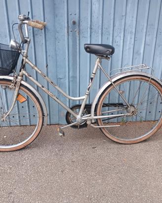 donna ragazza 26 con marce e cestino pronta all'us