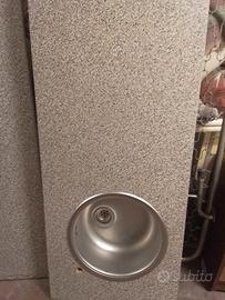 Calorifero lavello tondo piano cucina195cmcompleta