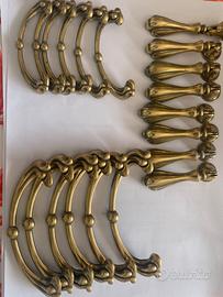 Pomelli e maniglie ottone vintage