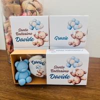 Candela orsetto segnaposto bomboniere