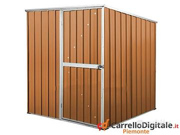 Box da giardino lamiera 175x185cm legno chiaro