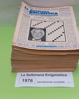 LA SETTIMANA ENIGMISTICA, anno 1976, parzialmente