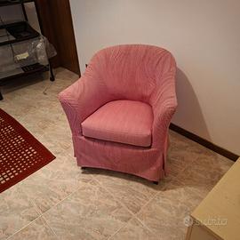 Poltrona Imbottita Rosa