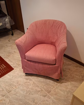 Poltrona Imbottita Rosa