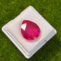Rubino rosa 11.50 ct taglio goccia certificato