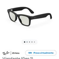 occhiali rayban transition meta 1 gen 