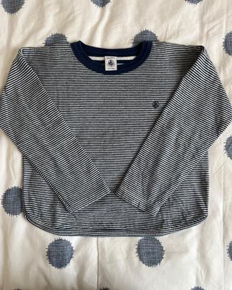 Felpa in cotone petit bateau taglia 6 anni unisex