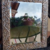 Specchio con cornice in argento
