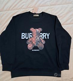 Felpa Burberry  Nera con Teddy Bear iconico